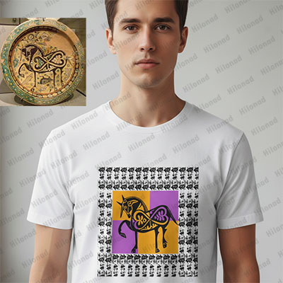 black horse motif t-shirt design - Print File | Hilonad