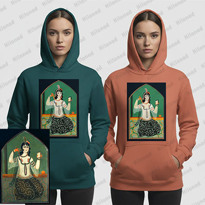 Miniature Woman Design - Makeup Illustration for Hoodie Print | Hilonad
