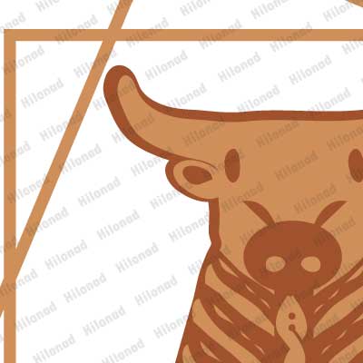 Persian Bull Head Skull Drawing & Image - Hoodie Print File | Hilonad