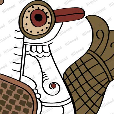 Persian Folk Art Mythical Bird Outline image for Hoodie Print | Hilonad