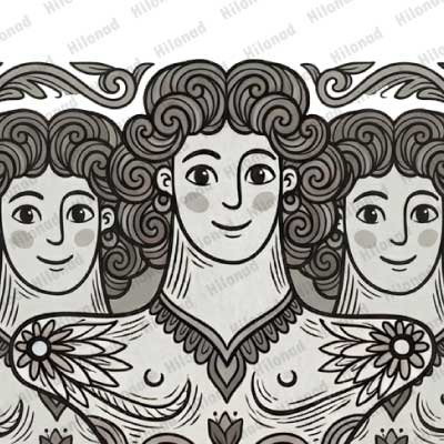 Ancient Iranian Female Figurine T-Shirt Design, Printable PNG | Hilonad