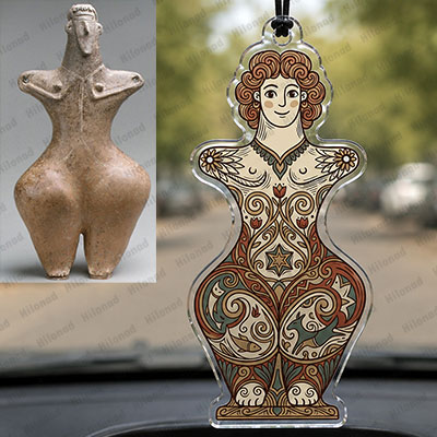 Persian Woman Car Charm|Rear View Mirror Ornament|Digital Download|Hilonad