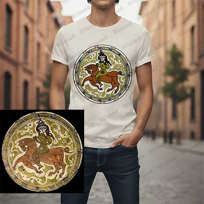  Vintage Persian Horse Rider Image – T-Shirt Print File | Hilonad