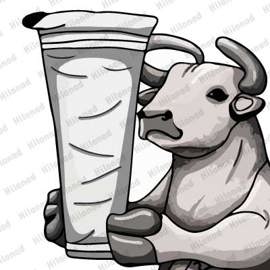 The Kneeling Bull With Vessel